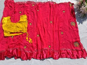 Pure Gourguit Pink Saree