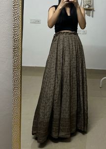 Ethnic Printed Flared Skirt