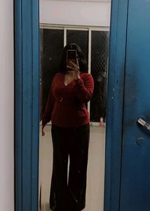 H&M Pinterest Burgundy Top