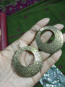 Boho Chic Etched Hoop Earrings