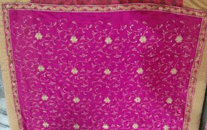 Pink Embroidered Saree