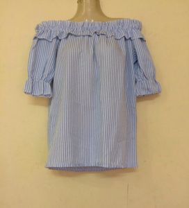 Stripped Off-Shoulder