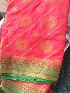 res &amp; green  &amp; Gold Fabric