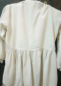 White Peplum Top