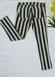 Black And White Stripped Jeans