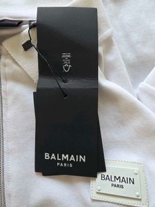 Balmain Paris White Polo Shirt