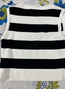 Striped Sleeveless Sweater
