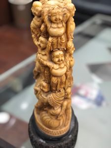 Vintage Carved Buddha Statue