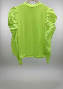 Neon Green Puff Sleeve Top