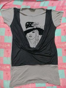Graphic Print Tunic Top