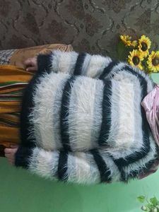 Stripped Fuzzy Sweater