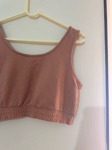 Peach Crop Top, Bust- 34/32 Stretchable