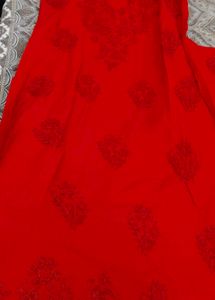 Red ♥️ Lucknowi Plazopair