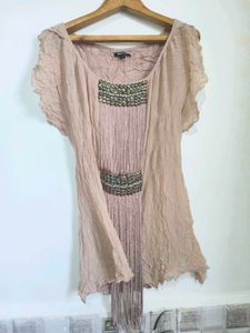 Beaded Fringe Top Size 32- 34 inches S/M