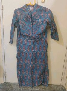 Elegant Blue Printed Kurta