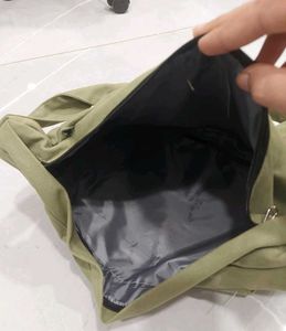 Olive Green Canvas Messenger Bag