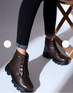 Brown Leather Ankle Boots