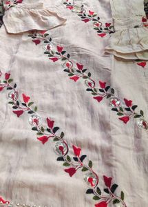 Embroidered Floral Fabric