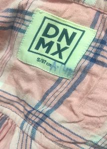 DNMX Pink Checked Oversized Shirt