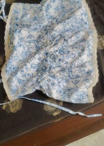 Floral Top with Lace Trim