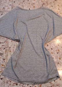 Gray Butterfly Embellished Top