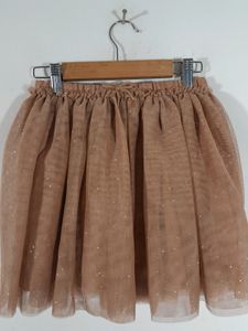Nude Color Partywear Mini Skirt For Girl&#39;s