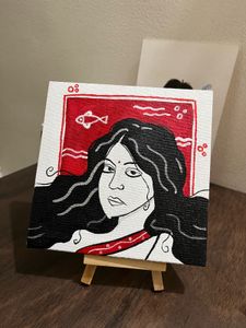 Bengali art- black, White, Red