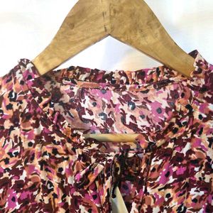 Boho Floral Print Maxi Gown