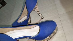 Blue Platform Heels