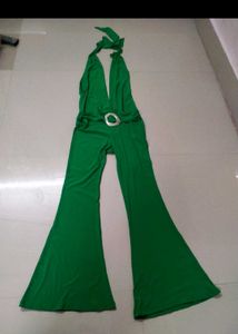 Green Halter Jumpsuit