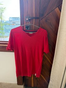Red V-Neck T-Shirt