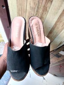 Stylish Black SHEIN Platform Mules