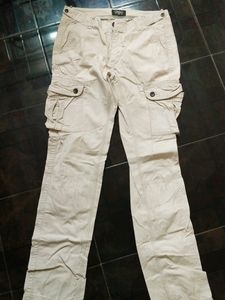 Beige Cargo Pants
