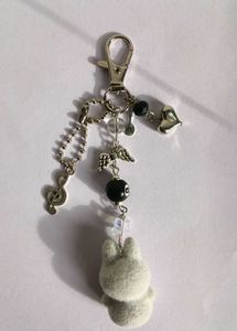Grey Labubu Keychain