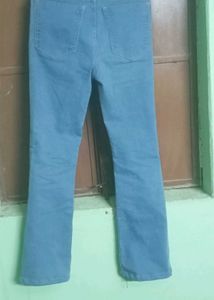 Blue Flared Denim Jeans