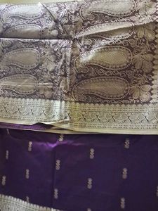 Part wear Purple Saree