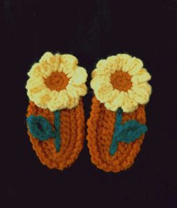 Crochet Sunflower Hairclips
