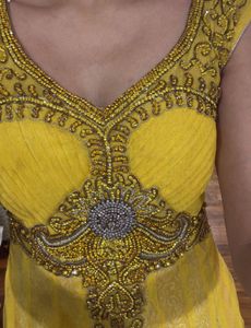 Elegant Yellow Ethnic Gown