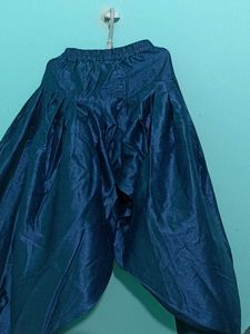 Teal Satin Harem Pant