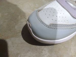 White athletic shoes