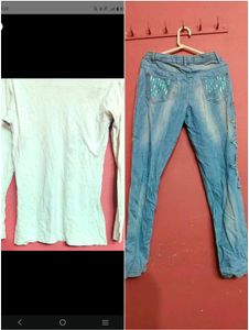 T-Shirt &amp; Star Jeans Set