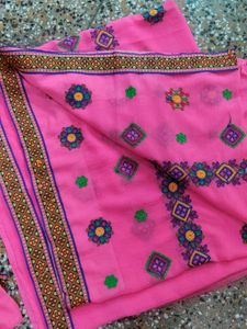 Pink Mekhela Beautiful Saree