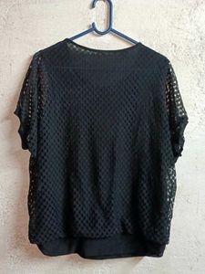 PLUS SIZE See-through Top Sheer Sleeveless