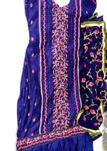 Embellished Navy Blue Patiala Suit❤️