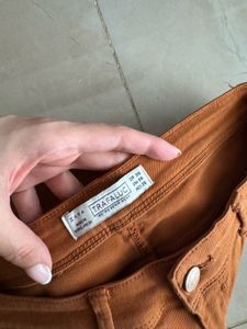 Zara Trafaluc Skinny Jeans, Brown, Low Rise