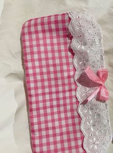 Gingham Small Pouch🌸🍒