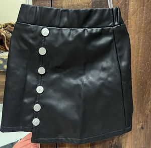 Black Faux Leather Mini Dress