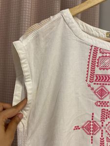 Print White Tunic Top