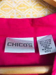 Chikankari Embellished Pink Embroidered Tunic Top