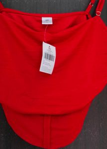 SOLID RED CORSET TOP